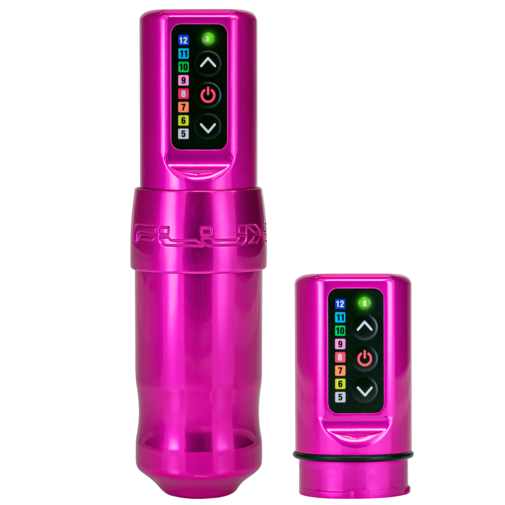 SPEKTRA FLUX WIRELESS TATTOO MACHINE SPECIAL EDITION BUBBLEGUM WITH POWERBOLT - 4.0MM STROKE