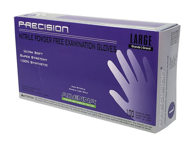 Adenna Precision 4 mil Nitrile Powder Free Blue Exam Gloves (100/box - 10 boxes/case)