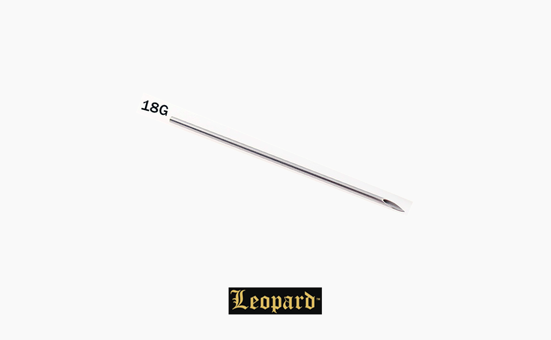 Leopard 18g Sterilized 2'' Piercing Needles - Box of 100