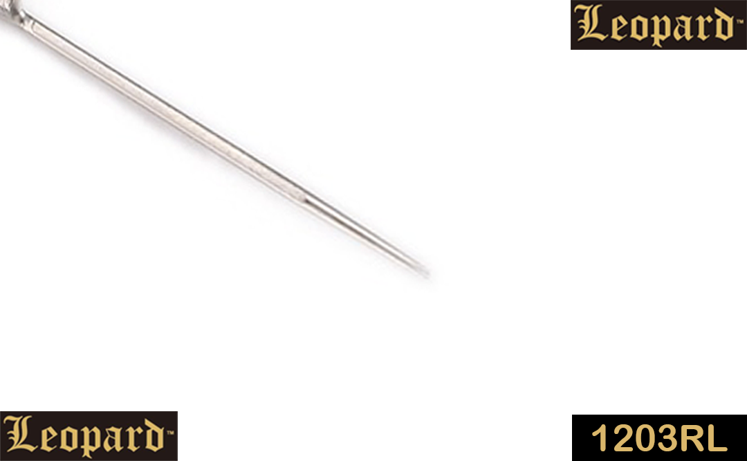 Leopard Pre-Made Bar Needles - Standard #12 Gauge Round Liner - High Polished Taper