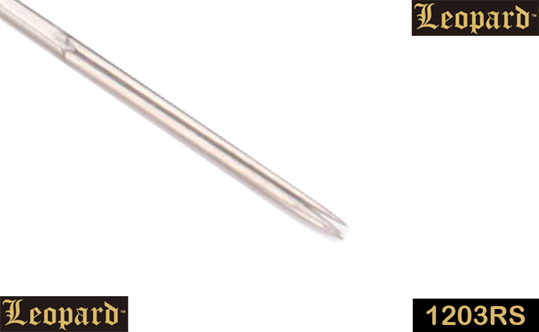 Leopard Pre-Made Bar Needles - Standard #12 Gauge Round Shader - High Polished Taper