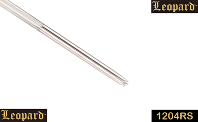 Leopard Pre-Made Bar Needles - Standard #12 Gauge Round Shader - High Polished Taper