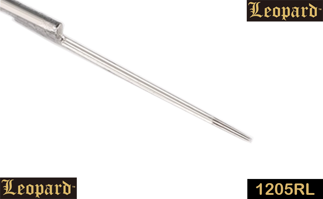 Leopard Pre-Made Bar Needles - Standard #12 Gauge Round Liner - High Polished Taper