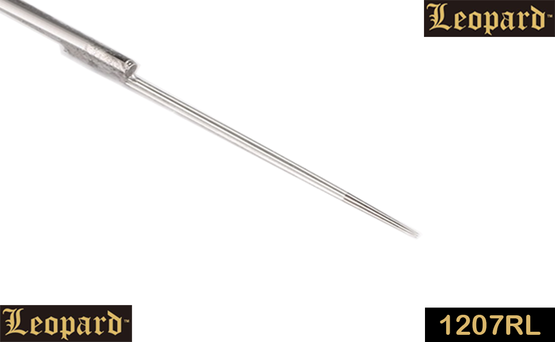 Leopard Pre-Made Bar Needles - Standard #12 Gauge Round Liner - High Polished Taper