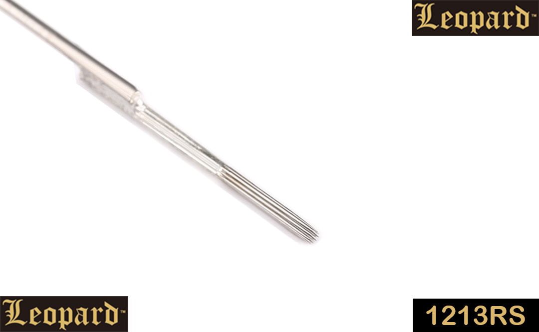 Leopard Pre-Made Bar Needles - Standard #12 Gauge Round Shader - High Polished Taper